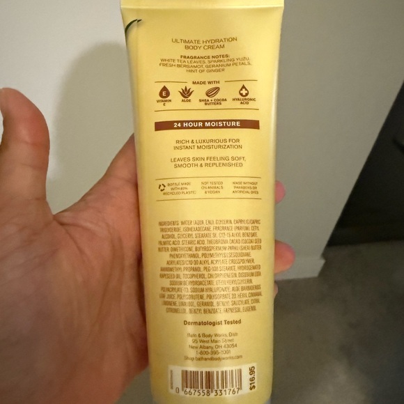 Bath and body Body Works White Tea and Ginger body cream NEW - Picture 3 of 4